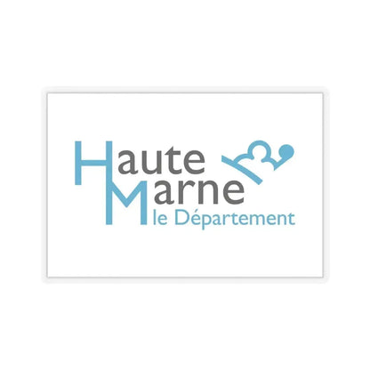 Flag of Haute Marne France - STICKER Vinyl Kiss-Cut Decal 4 Inch Transparent - The Sticker Space