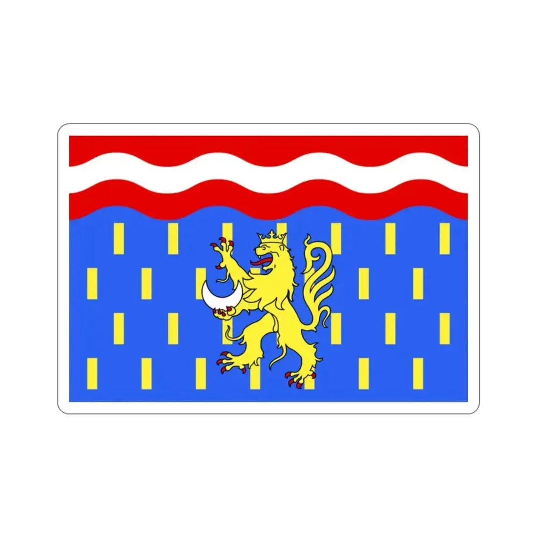 Flag of Haute Saône France 2 STICKER Vinyl Die-Cut Decal 2 Inch - The Sticker Space