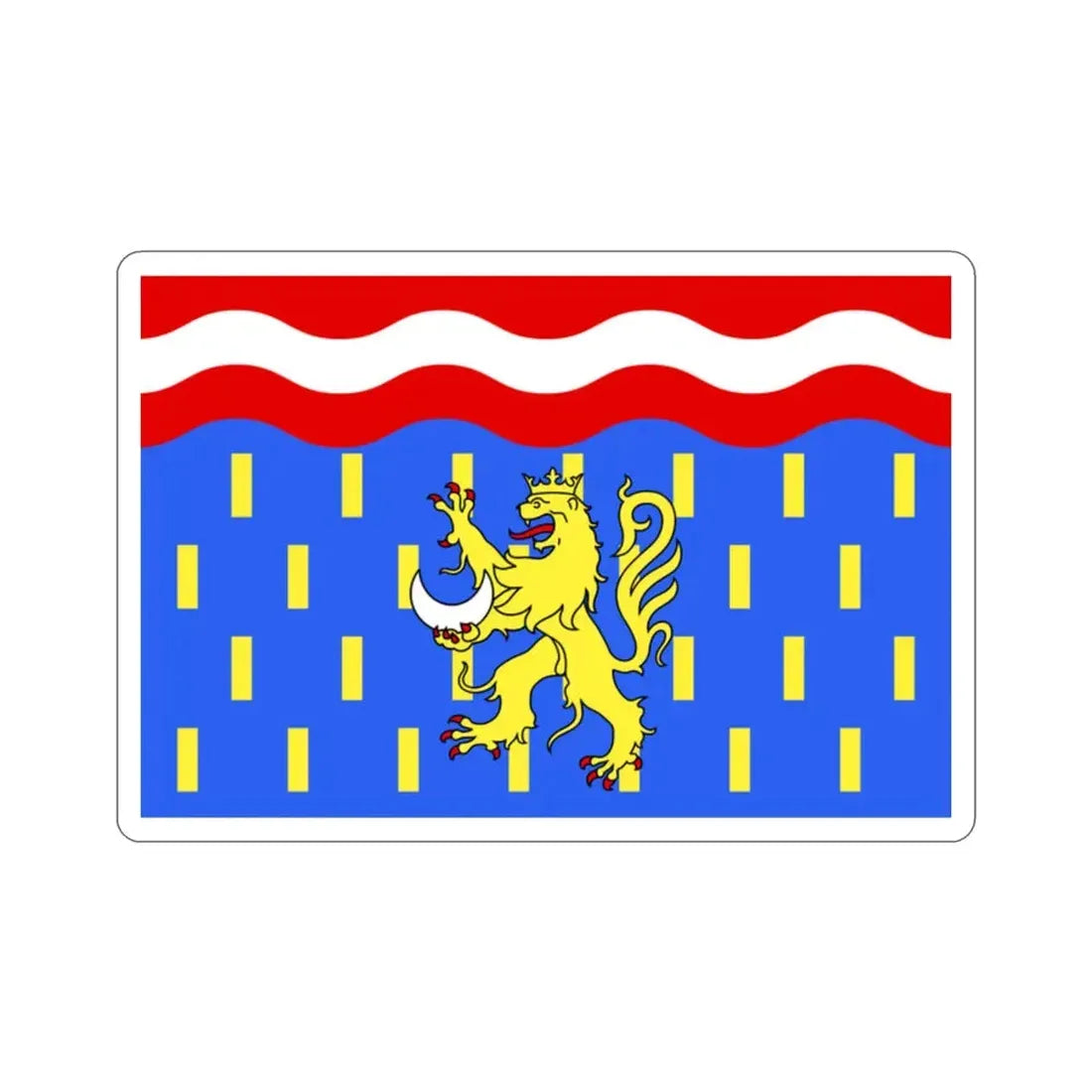 Flag of Haute Saône France 2 STICKER Vinyl Die-Cut Decal 2 Inch - The Sticker Space