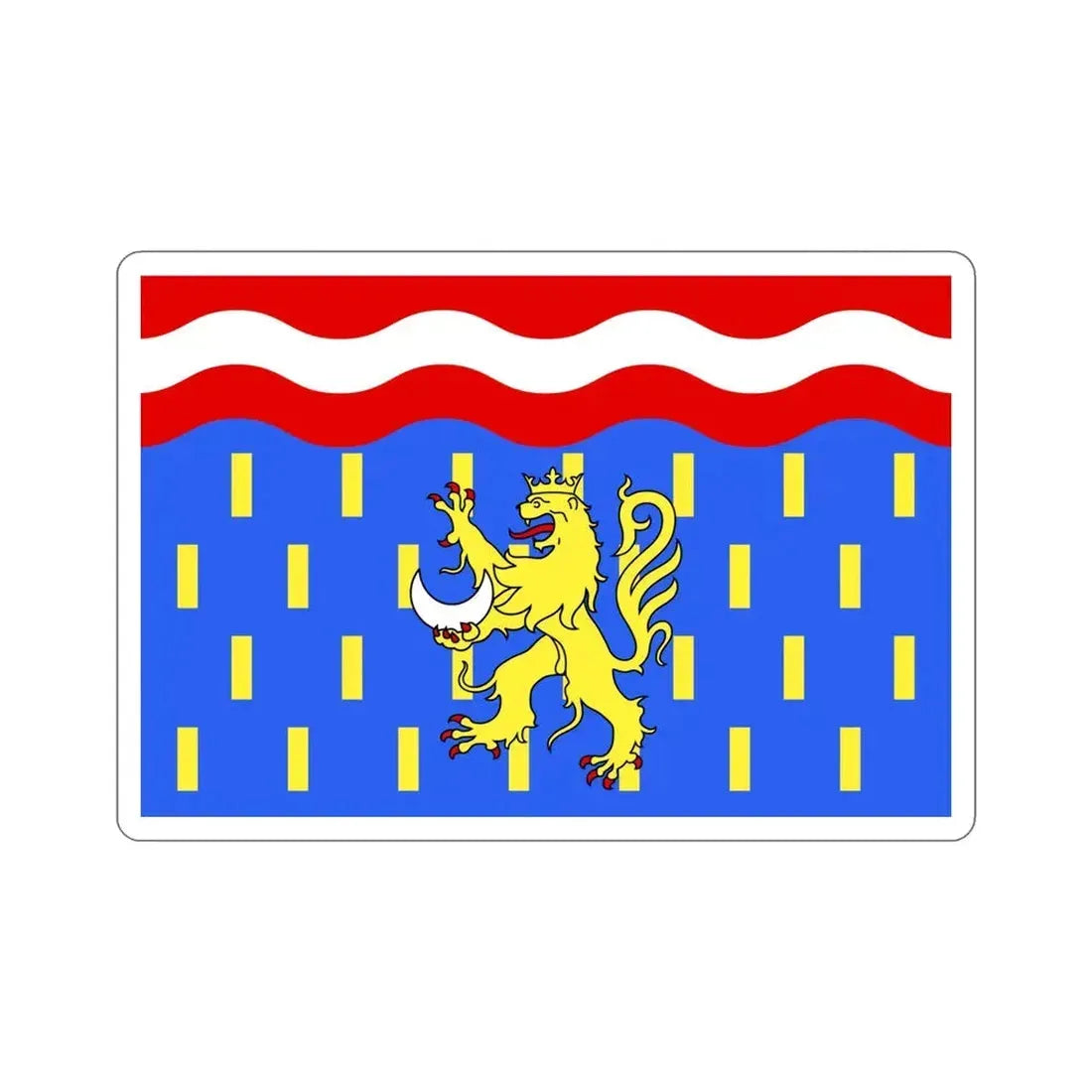Flag of Haute Saône France 2 STICKER Vinyl Die-Cut Decal 5 Inch - The Sticker Space