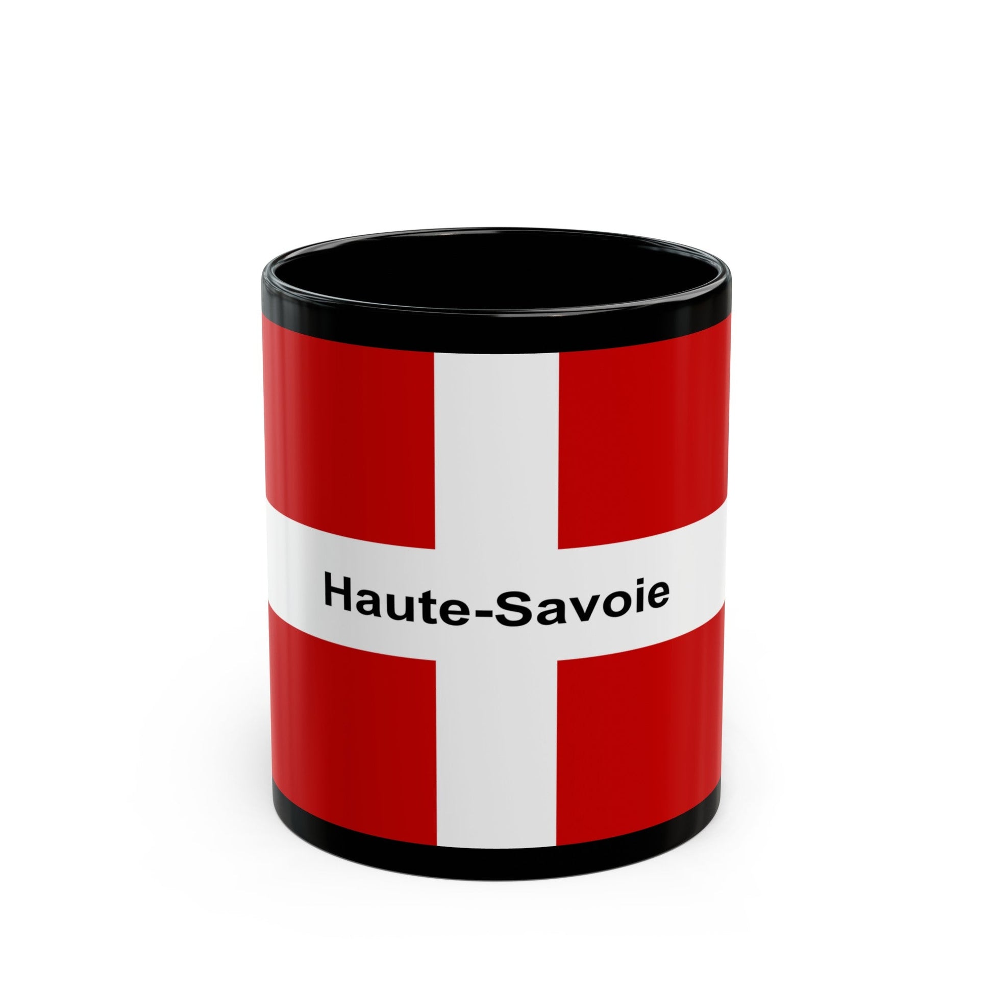 Flag of Haute Savoie France - Black Coffee Mug-11oz-The Sticker Space