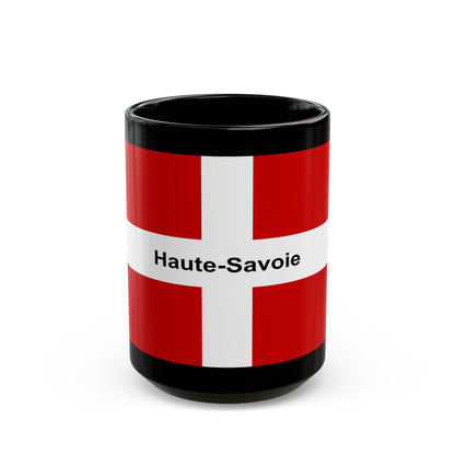 Flag of Haute Savoie France - Black Coffee Mug-15oz-The Sticker Space