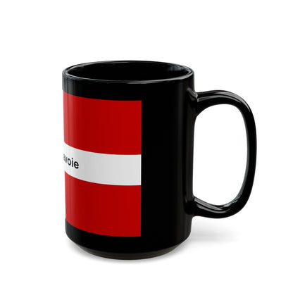 Flag of Haute Savoie France - Black Coffee Mug-The Sticker Space