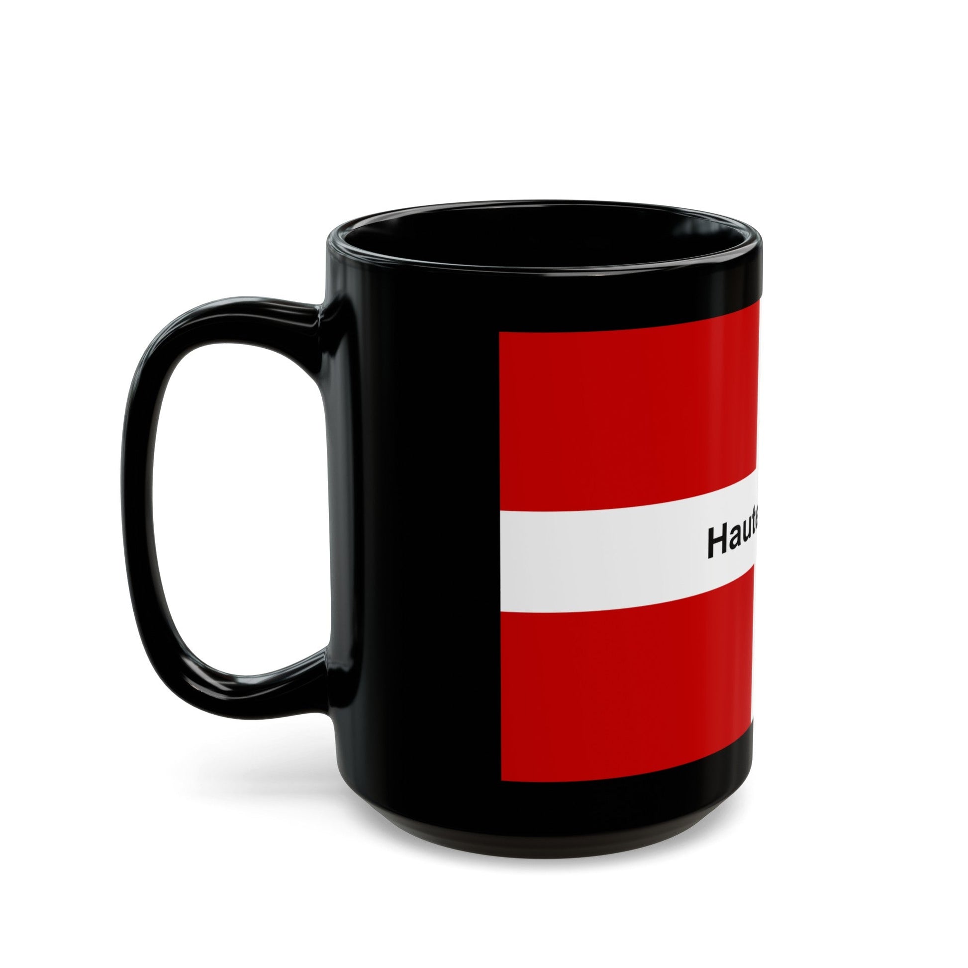 Flag of Haute Savoie France - Black Coffee Mug-The Sticker Space