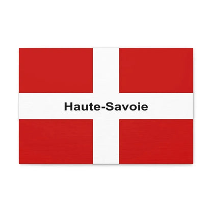 Flag of Haute Savoie France - Canvas Wall Art 18″ x 12″ 1.25" - The Sticker Space