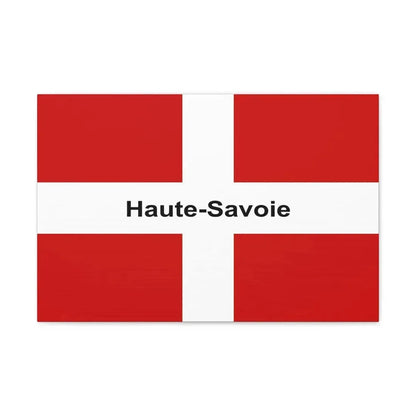Flag of Haute Savoie France - Canvas Wall Art 24″ x 16″ 1.25" - The Sticker Space