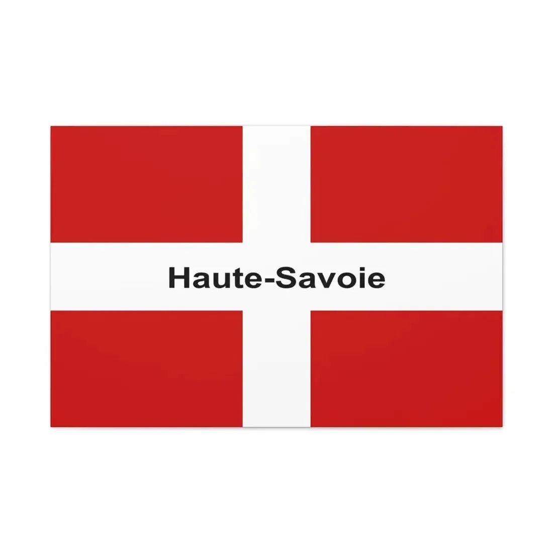 Flag of Haute Savoie France - Canvas Wall Art 36" x 24" 1.25" - The Sticker Space