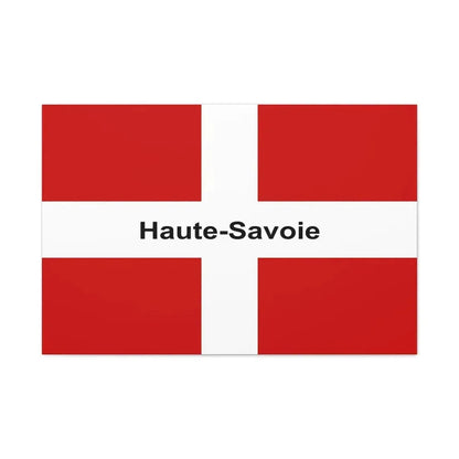 Flag of Haute Savoie France - Canvas Wall Art 36" x 24" 1.25" - The Sticker Space