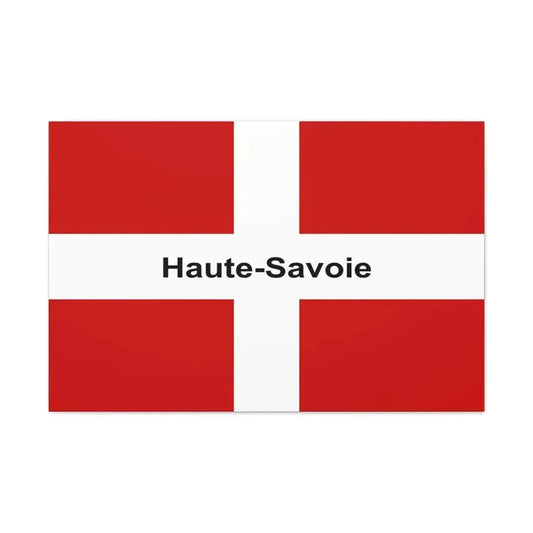Flag of Haute Savoie France - Canvas Wall Art 36" x 24" 1.25" - The Sticker Space
