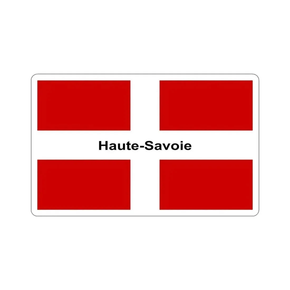 Flag of Haute Savoie France STICKER Vinyl Die-Cut Decal 5 Inch - The Sticker Space