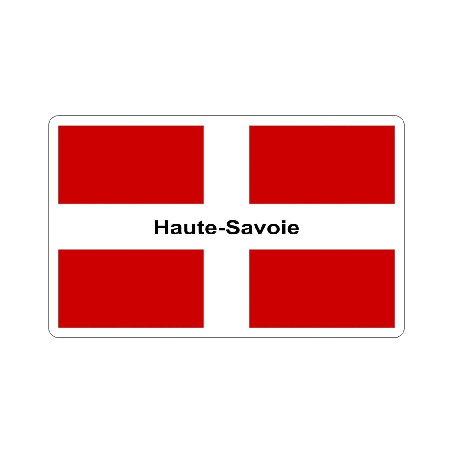 Flag of Haute Savoie France STICKER Vinyl Die-Cut Decal-6 Inch-The Sticker Space