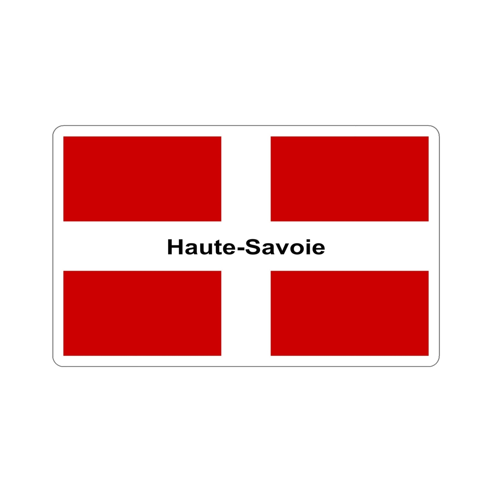 Flag of Haute Savoie France STICKER Vinyl Die-Cut Decal-6 Inch-The Sticker Space