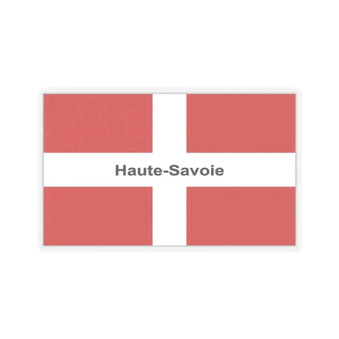 Flag of Haute Savoie France - STICKER Vinyl Kiss-Cut Decal 2 Inch Transparent - The Sticker Space