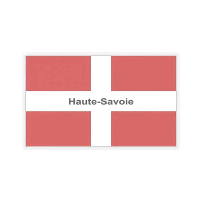Flag of Haute Savoie France - STICKER Vinyl Kiss-Cut Decal 2 Inch Transparent - The Sticker Space