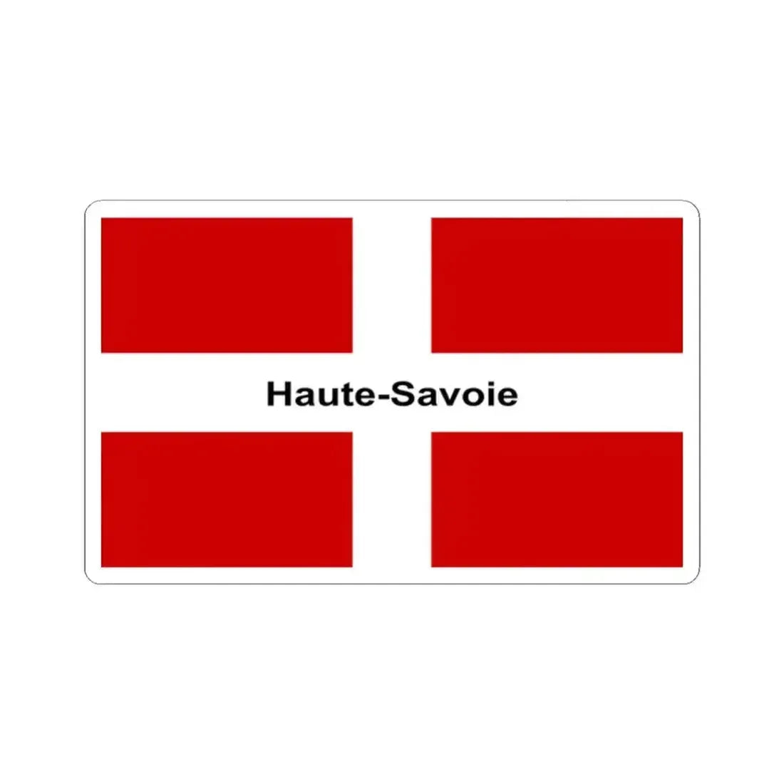 Flag of Haute Savoie France - STICKER Vinyl Kiss-Cut Decal 2 Inch White - The Sticker Space