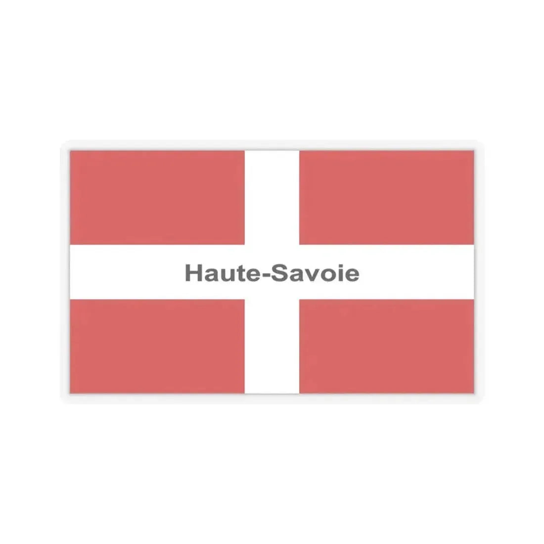 Flag of Haute Savoie France - STICKER Vinyl Kiss-Cut Decal 3 Inch Transparent - The Sticker Space