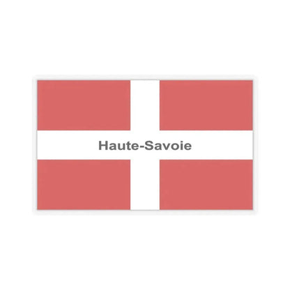 Flag of Haute Savoie France - STICKER Vinyl Kiss-Cut Decal 3 Inch Transparent - The Sticker Space