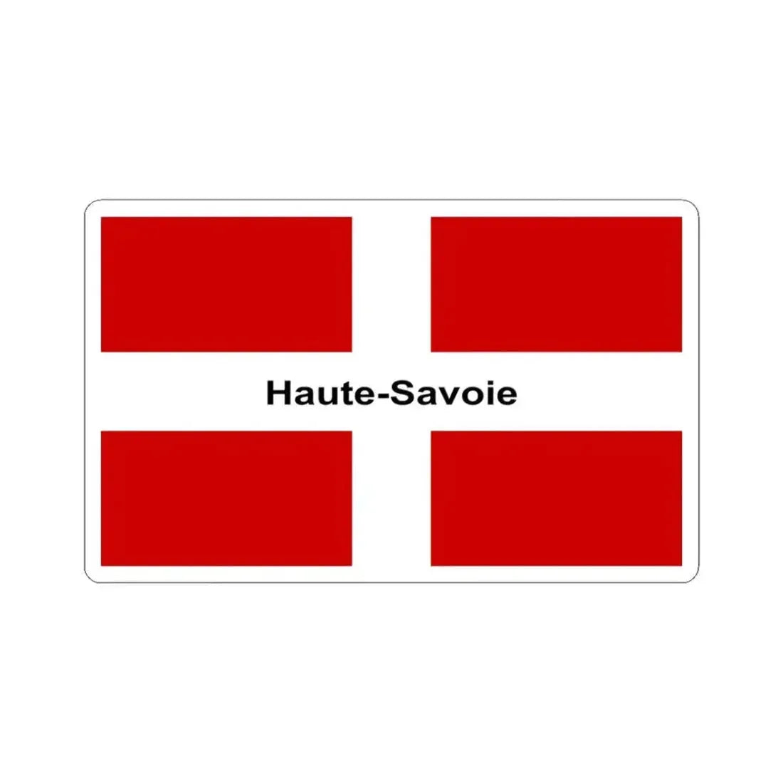 Flag of Haute Savoie France - STICKER Vinyl Kiss-Cut Decal 3 Inch White - The Sticker Space