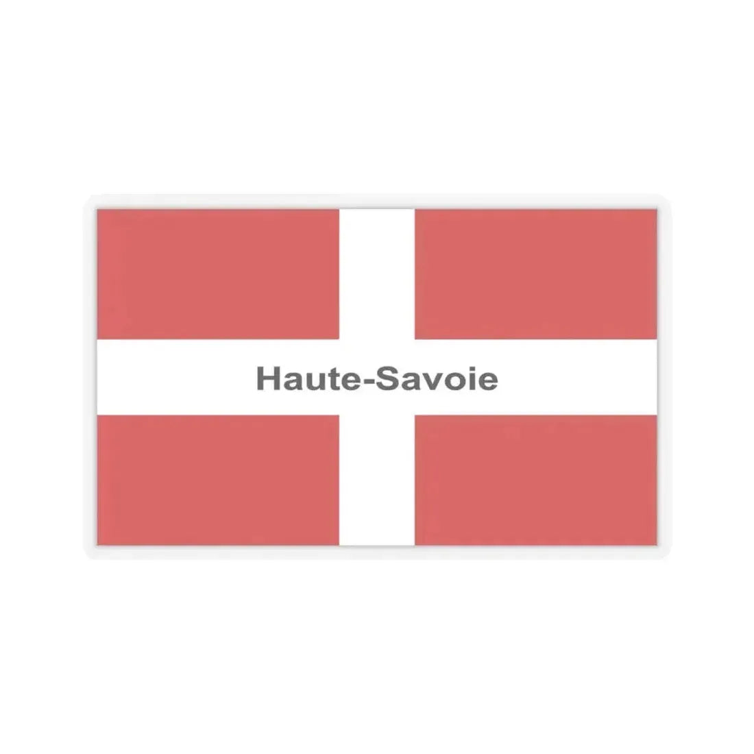 Flag of Haute Savoie France - STICKER Vinyl Kiss-Cut Decal 4 Inch Transparent - The Sticker Space