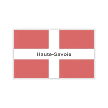 Flag of Haute Savoie France - STICKER Vinyl Kiss-Cut Decal 4 Inch Transparent - The Sticker Space