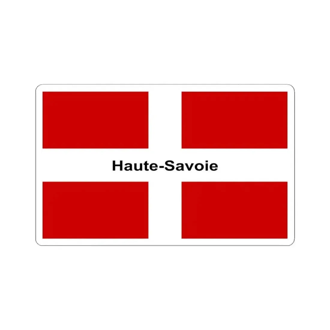 Flag of Haute Savoie France - STICKER Vinyl Kiss-Cut Decal 4 Inch White - The Sticker Space