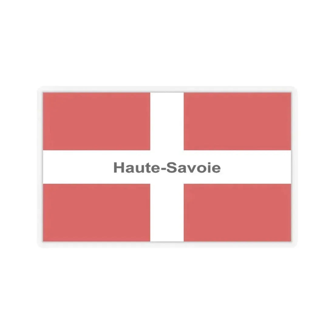 Flag of Haute Savoie France - STICKER Vinyl Kiss-Cut Decal 6 Inch Transparent - The Sticker Space
