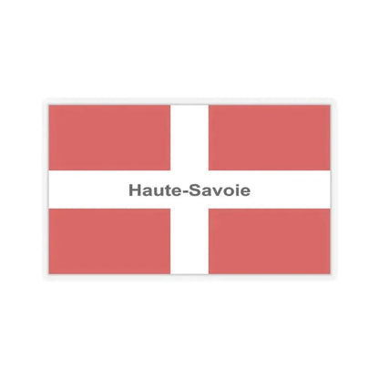 Flag of Haute Savoie France - STICKER Vinyl Kiss-Cut Decal 6 Inch Transparent - The Sticker Space