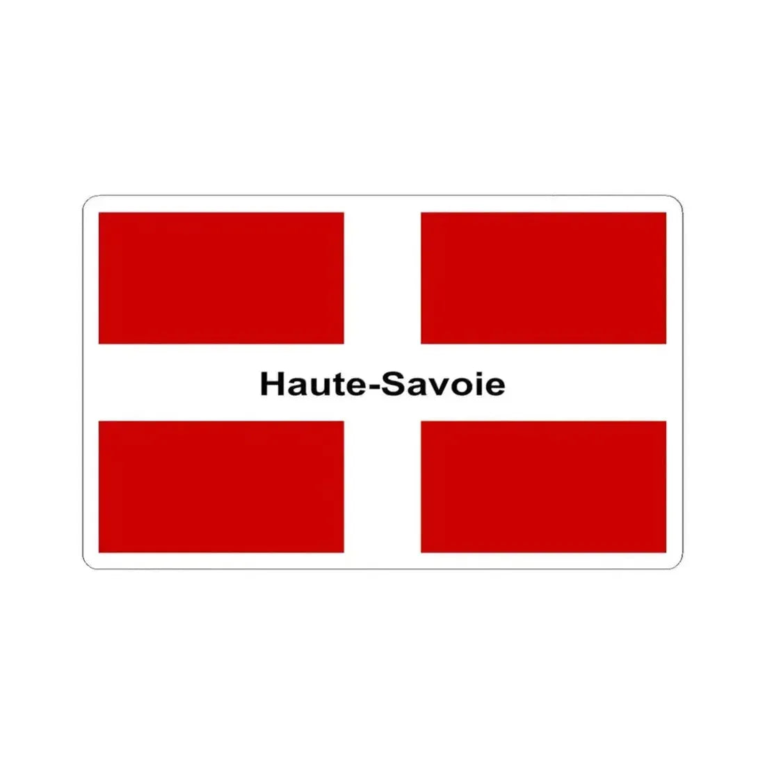 Flag of Haute Savoie France - STICKER Vinyl Kiss-Cut Decal 6 Inch White - The Sticker Space