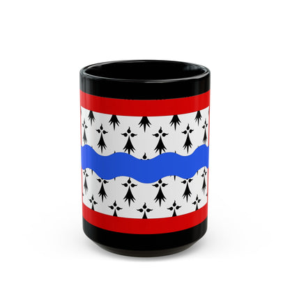 Flag of Haute Vienne France 2 - Black Coffee Mug-15oz-The Sticker Space