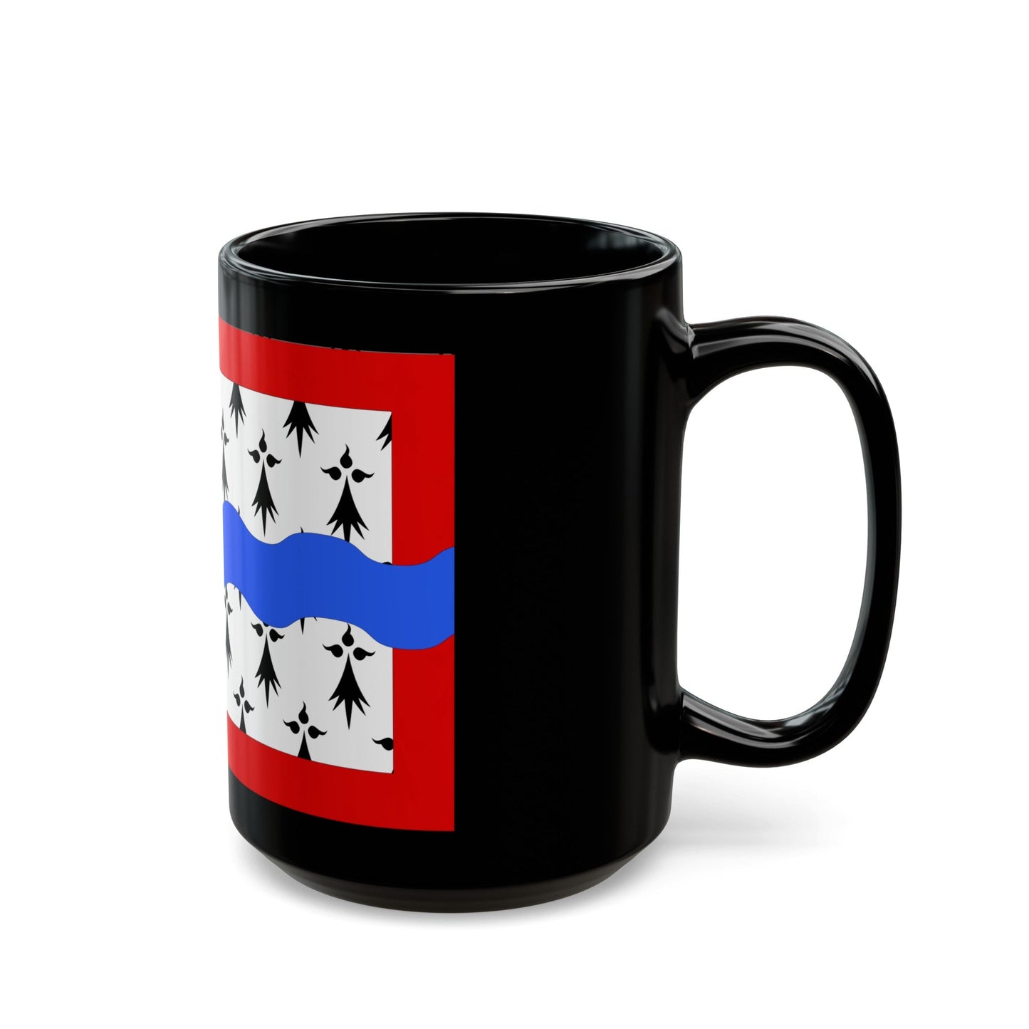 Flag of Haute Vienne France 2 - Black Coffee Mug-The Sticker Space