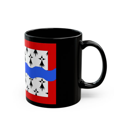 Flag of Haute Vienne France 2 - Black Coffee Mug-The Sticker Space