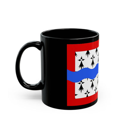 Flag of Haute Vienne France 2 - Black Coffee Mug-The Sticker Space