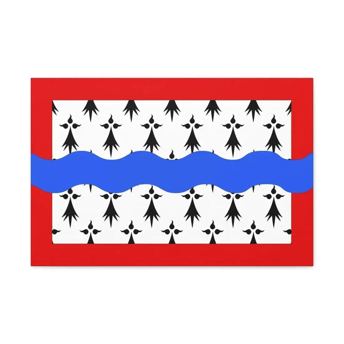 Flag of Haute Vienne France 2 - Canvas Wall Art 24″ x 16″ 1.25" - The Sticker Space