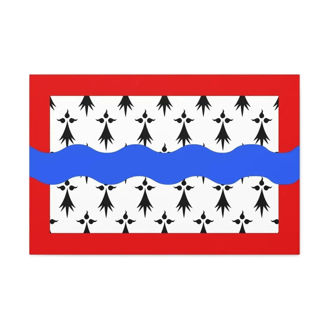 Flag of Haute Vienne France 2 - Canvas Wall Art 30" x 20" 1.25" - The Sticker Space