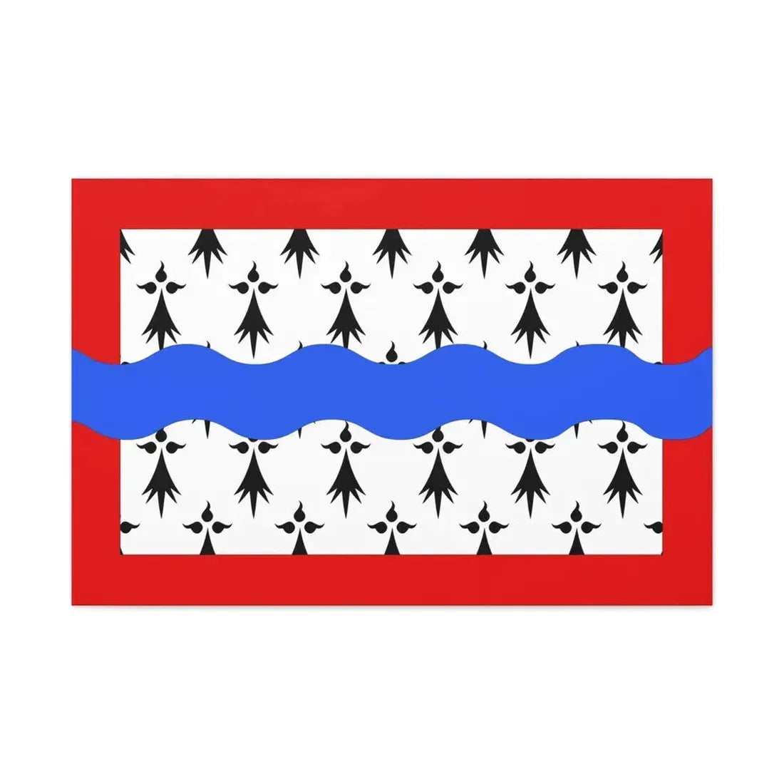 Flag of Haute Vienne France 2 - Canvas Wall Art 36" x 24" 1.25" - The Sticker Space