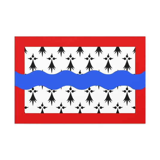 Flag of Haute Vienne France 2 - Canvas Wall Art 36" x 24" 1.25" - The Sticker Space