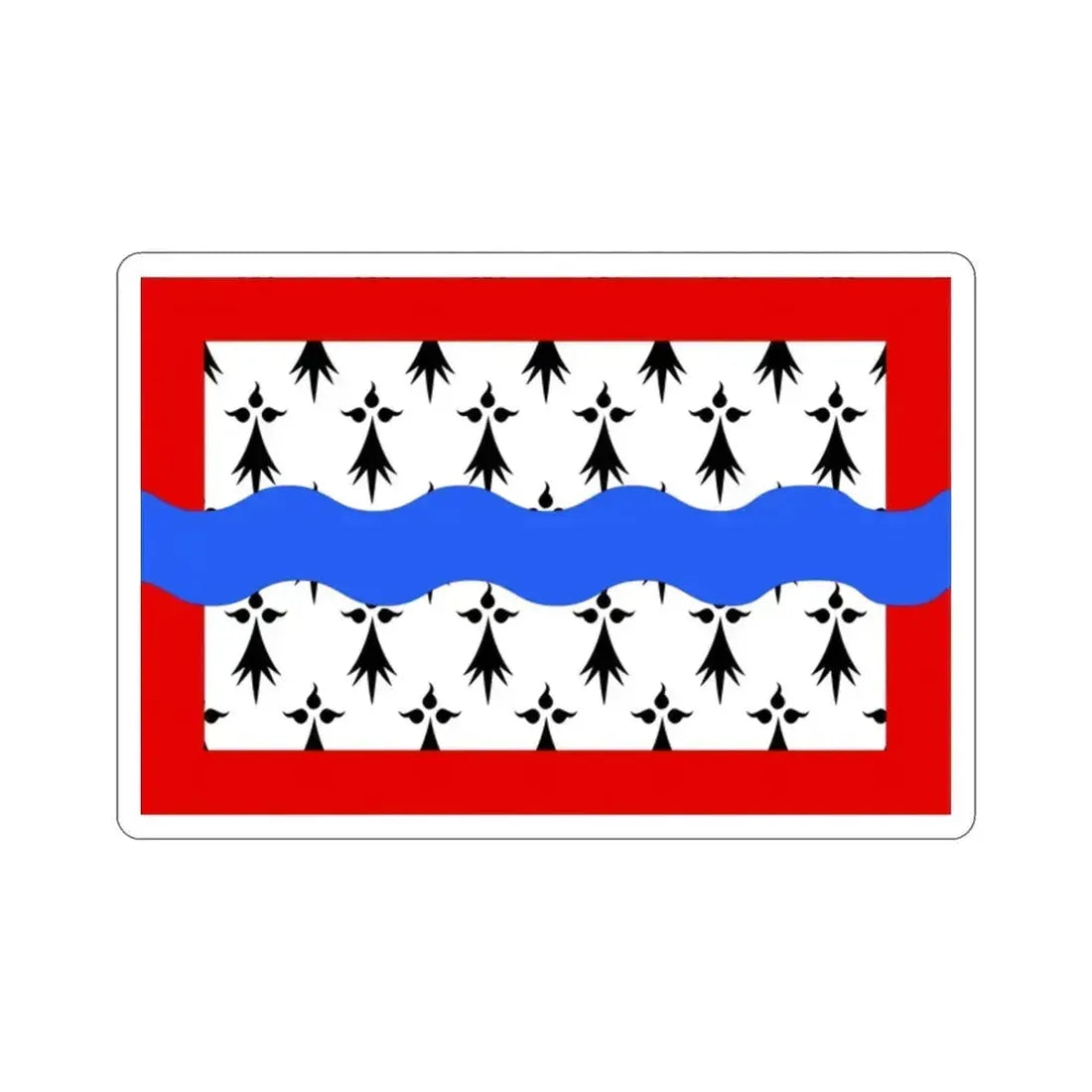 Flag of Haute Vienne France 2 STICKER Vinyl Die-Cut Decal 2 Inch - The Sticker Space
