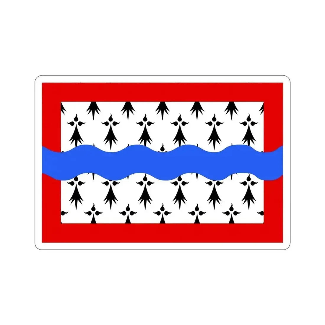 Flag of Haute Vienne France 2 STICKER Vinyl Die-Cut Decal 3 Inch - The Sticker Space