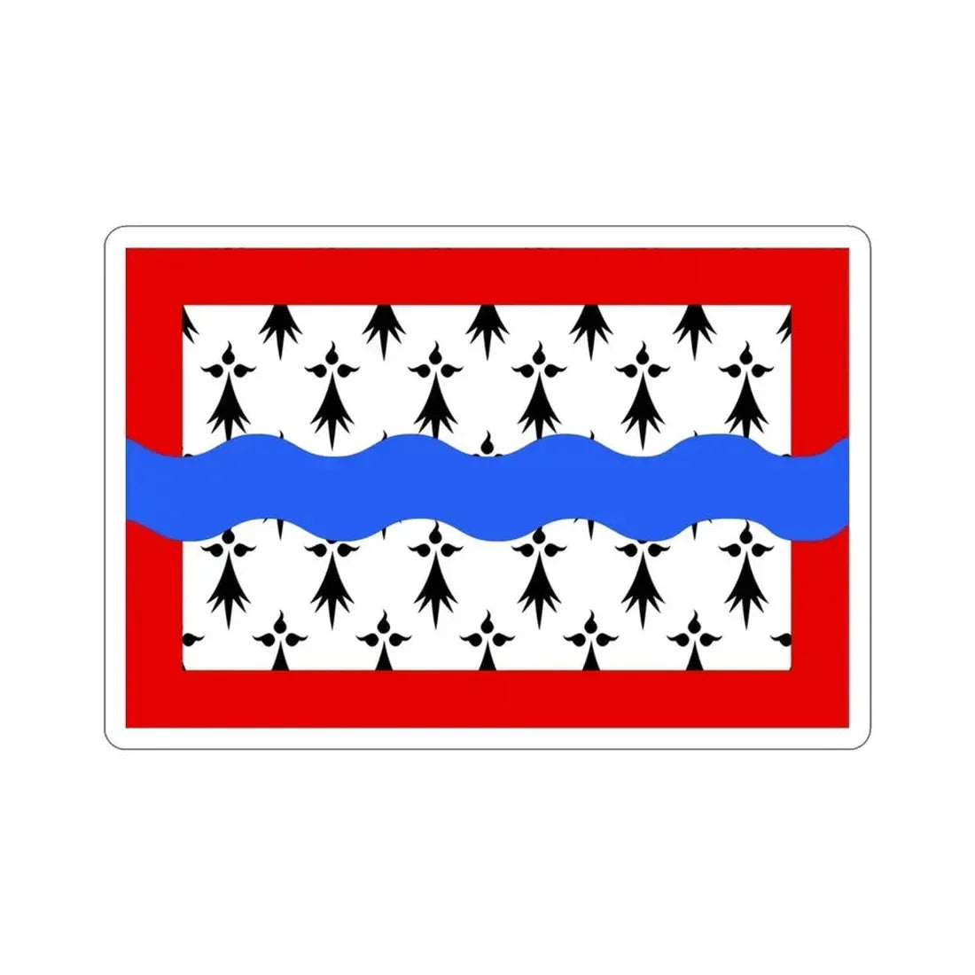 Flag of Haute Vienne France 2 STICKER Vinyl Die-Cut Decal 3 Inch - The Sticker Space