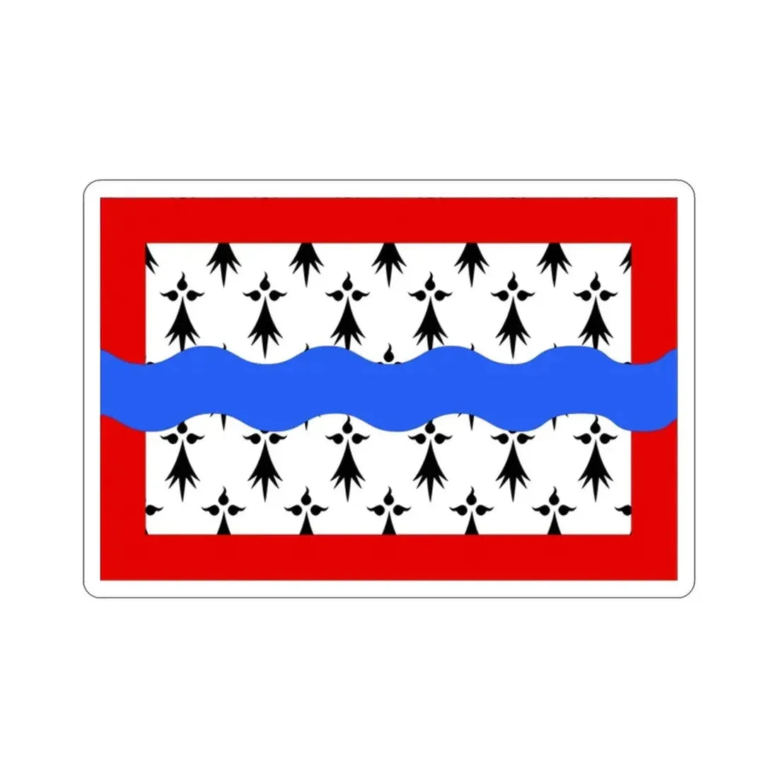 Flag of Haute Vienne France 2 STICKER Vinyl Die-Cut Decal - The Sticker Space
