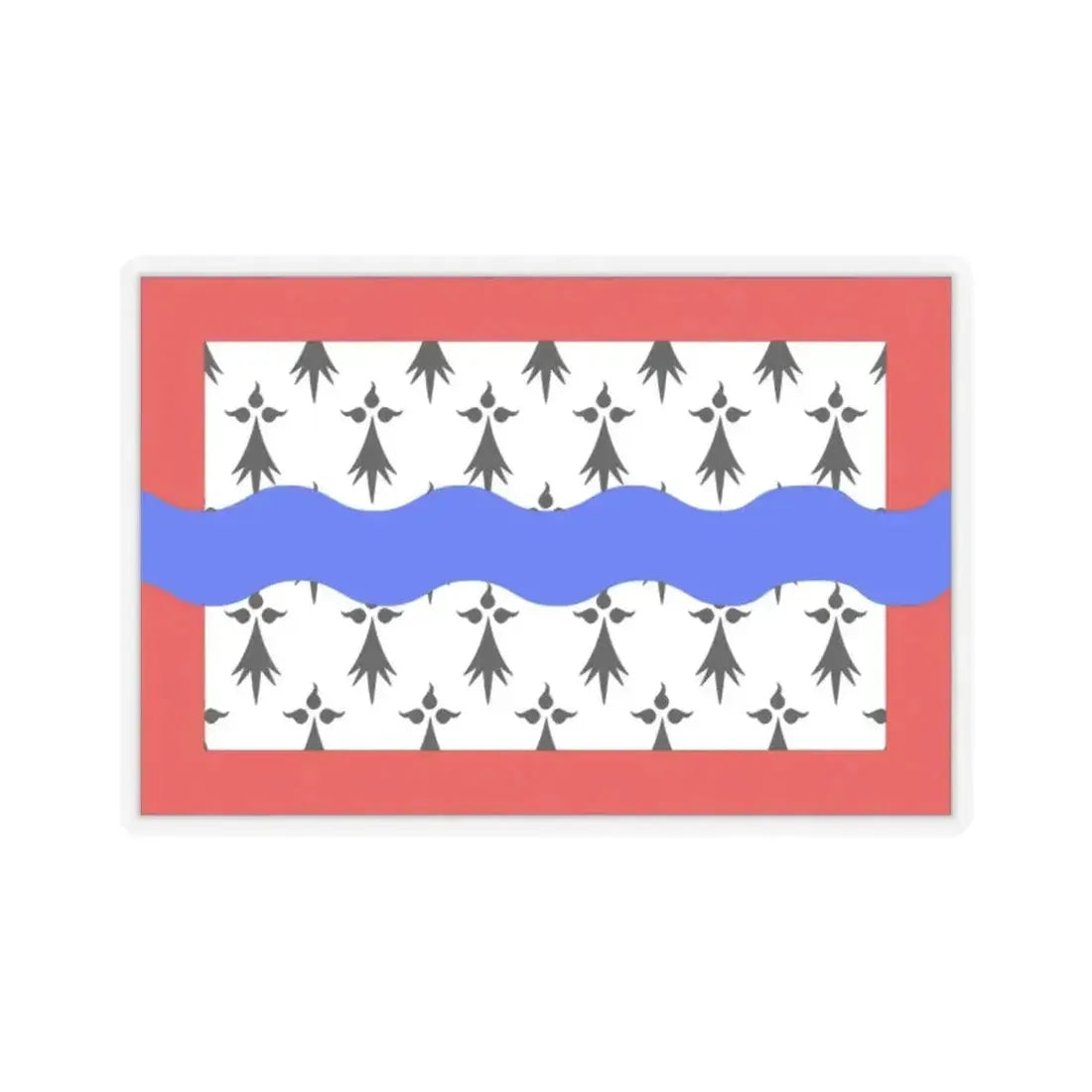 Flag of Haute Vienne France 2 - STICKER Vinyl Kiss-Cut Decal 2 Inch Transparent - The Sticker Space