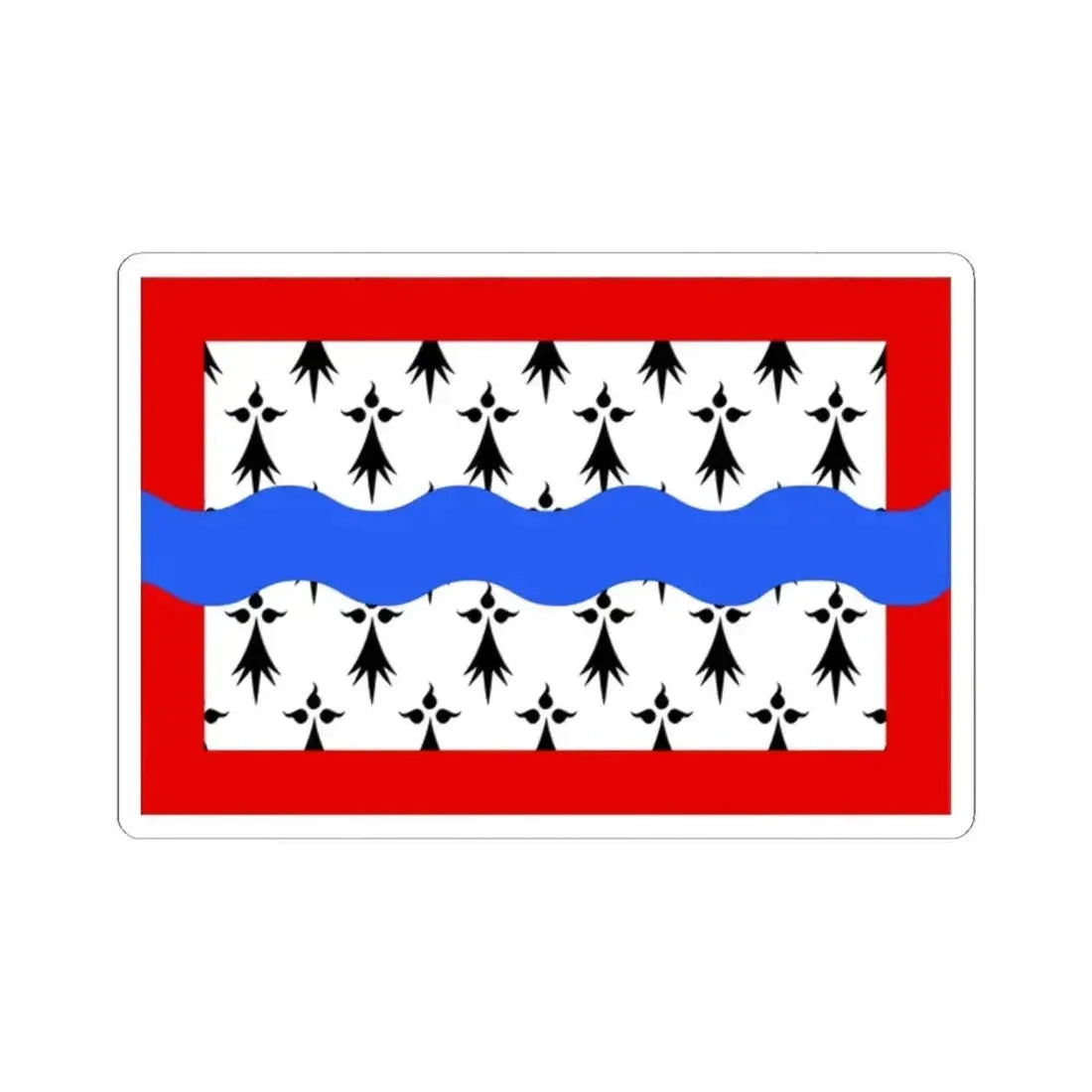 Flag of Haute Vienne France 2 - STICKER Vinyl Kiss-Cut Decal 2 Inch White - The Sticker Space