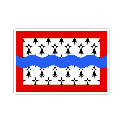 Flag of Haute Vienne France 2 - STICKER Vinyl Kiss-Cut Decal 2 Inch White - The Sticker Space