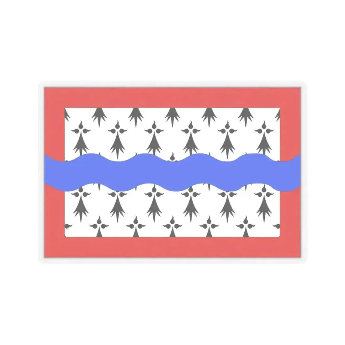 Flag of Haute Vienne France 2 - STICKER Vinyl Kiss-Cut Decal 3 Inch Transparent - The Sticker Space