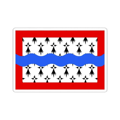 Flag of Haute Vienne France 2 - STICKER Vinyl Kiss-Cut Decal 3 Inch White - The Sticker Space