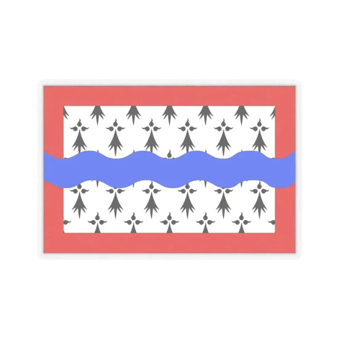 Flag of Haute Vienne France 2 - STICKER Vinyl Kiss-Cut Decal 4 Inch Transparent - The Sticker Space