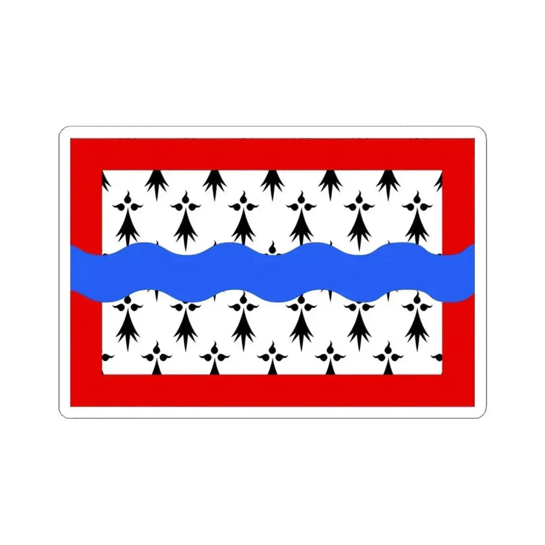 Flag of Haute Vienne France 2 - STICKER Vinyl Kiss-Cut Decal 4 Inch White - The Sticker Space