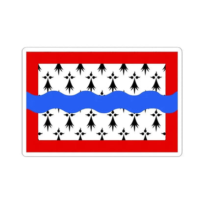 Flag of Haute Vienne France 2 - STICKER Vinyl Kiss-Cut Decal 4 Inch White - The Sticker Space