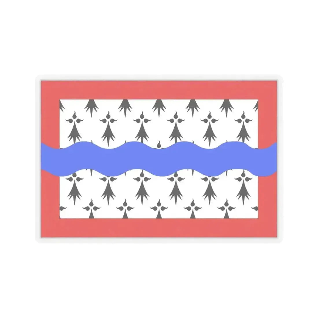 Flag of Haute Vienne France 2 - STICKER Vinyl Kiss-Cut Decal 6 Inch Transparent - The Sticker Space