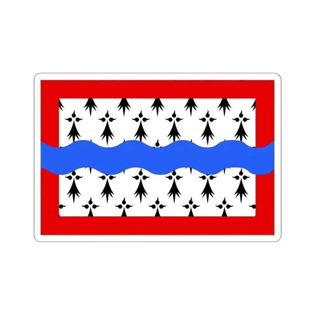 Flag of Haute Vienne France 2 - STICKER Vinyl Kiss-Cut Decal 6 Inch White - The Sticker Space